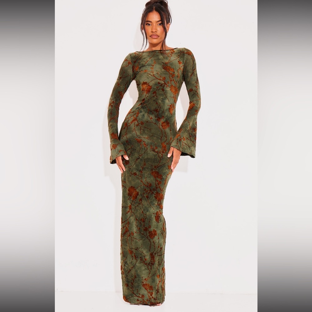 Floral long sleeve maxi dress
